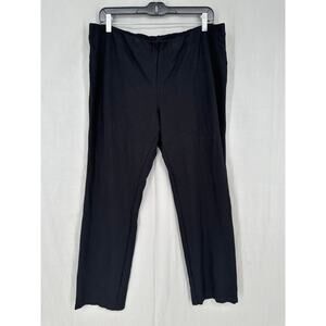 Ralph Lauren Pants Women Large Black Ponte Straight Pull On Stretch Capsule High